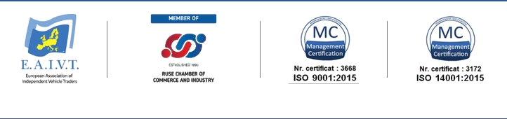 EAIVT Member · Ruse Chamber of Commerce · ISO 9001:2015 #3668 · ISO 14001:2015 #3172